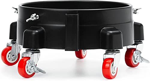 BENBOW Rollwagen für 1 Eimer - 27cm Durchmesser - UV- und wetterbeständig, 360° Schwenkrollen mit Bremse - Ideal für Autowäsche und Pflanzentransport von BENBOW