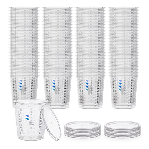 BenBow Profi-Messbecher 400x 1370ml mit 48x Deckel mit vielfältiger Skalierung - Becher mit Skala Mischbecher Lackmischbecher Meßbecher Lackbecher Einwegmischbecher BenBow Profi-Messbecher 400x 1370ml mit 48x Deckel mit vielfältiger Skalierung - Becher mit Skala Mischbecher Lackmischbecher Meßbecher Lackbecher Einwegmischbecher von BenBow