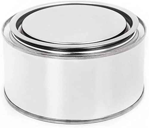 BenBow Weißblechdose 4x 250 ml mit Eindrückdeckel - luftdicht, undurchsichtig, leer, rund - Aufbewahrungsbehälter von BenBow