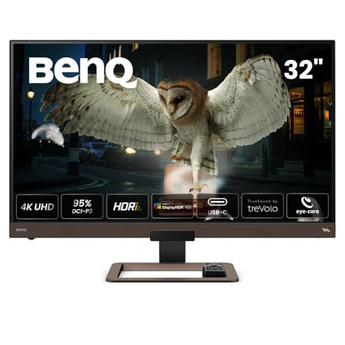 BenQ Monitor EW3280U (32 Zoll, 4K UHD, IPS, P3-Farbraum, USB-C-Laden, DP / HDMI, HDR 400), MacBook kompatibel von BenQ