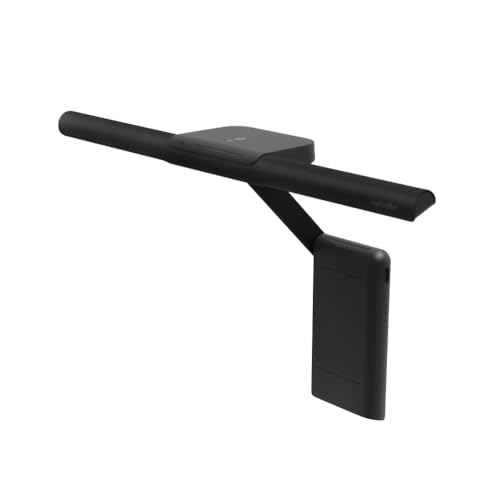 BenQ LaptopBar Monitor-Leuchte für Laptop, automatische Dimmfunktion, einstellbare Farbtemperatur mit 7 Stufen, Laptoplicht mit Powerbank, LED Notebook-Licht (schwarz) von BenQ