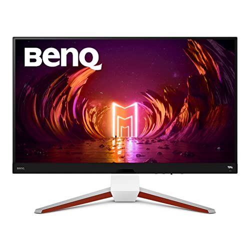 BenQ MOBIUZ EX3210U Gaming Monitor Weiß 32" 4K UHD IPS, 144Hz, 1ms, HDMI 2.1, FreeSync, HDR600, 98% P3, 99% Adobe RGB, Eye-Care, Fernbedienung, Kompatibel mit PS5/Xbox Series X 4K bei 120Hz von BenQ