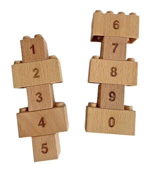 Bena Holzbausteine Holzbausteine Zahlenset von Bena Holzbausteine
