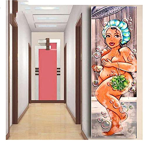 5D Diamond Painting Bilder,Cartoon Dicke Frau DIY Diamant Malerei Set,Diamant Painting Kits Basteln Voller Diamant Kreuzstich Strass Arts Craft Gemälde für Home Wall Dekorationen 30x90cm/12x36in von BenaiD