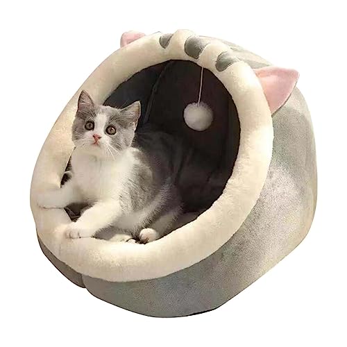 Benares Katzenbett – waschbare Höhle | Katzenhöhle für drinnen | Bett für Katzen | Katzenhöhle Haus | Bequemes Bett für Katzen, Korb, Katze, Haus, Katze | Katzen Sachen, Kuschelhöhle, Katzen Möbel von Benares