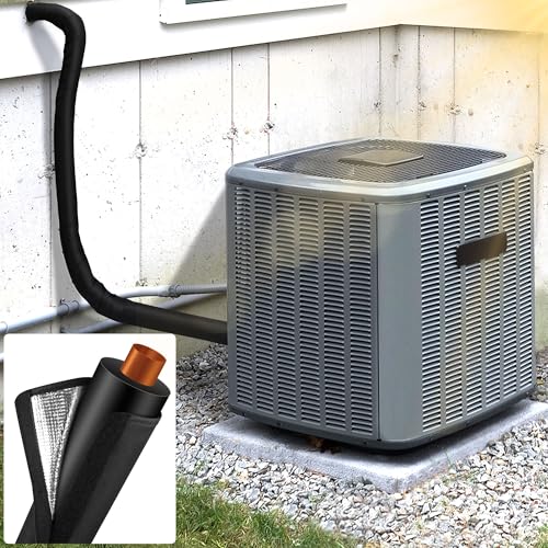3-lagige HVAC-Kupferrohr-Isolierabdeckung, 183 x 26 cm, Mini-Heizsystem, Schaumstoffschlauch-Schutzhülse, flexible Isolierung für zentrale Klimaanlage und Wärmepumpe, Schwarz 3-lagige HVAC-Kupferrohr-Isolierabdeckung, 183 x 26 cm, Mini-Heizsystem, Schaumstoffschlauch-Schutzhülse, flexible Isolierung für zentrale Klimaanlage und Wärmepumpe, Schwarz von Benasan