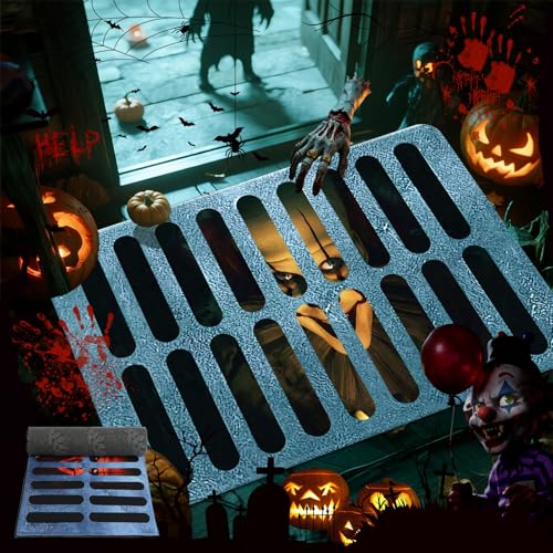 Benaton 3D Stereoskopischer Clownteppich, Angst Clown Teppich 40 x 60 cm, Scary kanalisation Clown fußmatte, Horror Clown Fußmatte für Halloween-Dekoration im Innen- und außenbereich von Benaton