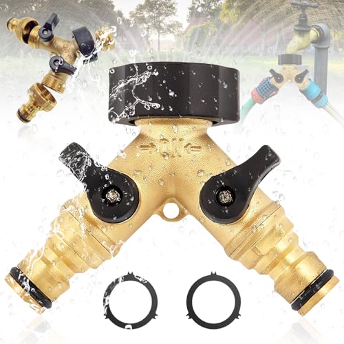 Benaton Wasseranschluss Verteiler, 2-Wege Y Verteiler, Wasserverteiler Y-Verteiler 3/4 Zoll, 2-Wege Wasseranschluss Verteiler, Y Verteiler 3/4 Zoll Messing Wasserverteiler, für Zwei Zulaufschläuche Benaton Wasseranschluss Verteiler, 2-Wege Y Verteiler, Wasserverteiler Y-Verteiler 3/4 Zoll, 2-Wege Wasseranschluss Verteiler, Y Verteiler 3/4 Zoll Messing Wasserverteiler, für Zwei Zulaufschläuche von Benaton