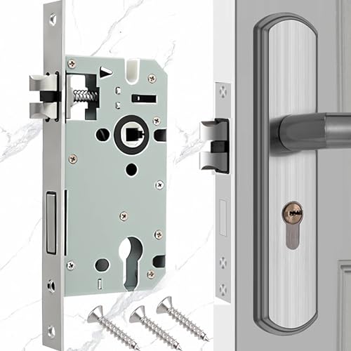 Benaton Türschloss Einsteckschloss Zimmertür Randabstand beträgt 50 mm Lochabstand beträgt 72 mm, Door Lock Einsteckschlösser, Türschloss Einsteckschloss Zimmertür, für Eingangstüren(210x22mm) von Benaton