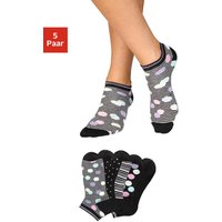 Bench. Sneakersocken, (Packung, 5 Paar), gestreift und gepunktet von Bench.