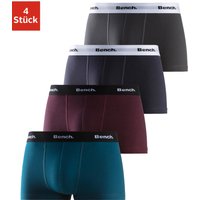 Bench. Boxershorts, (Packung, 4 St.), in Hipster-Form mit kontrastfarbenem Bund von Bench.