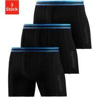 Bench. Langer Boxer, (Packung, 3 St.), Unterhosen mit elastischem Bund und Logodruck auf dem Bein von Bench.
