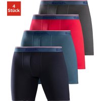 Bench. Langer Boxer Packung, 4 Stk. tlg., Unterhosen mit schmalen Streifen im Logo-Webbund von Bench.