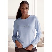 Bench. Loungewear Sweatshirt, mit glänzender Logostickerei, Loungewear von Bench. Loungewear