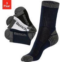 Bench. Tennissocken, (3 Paar), mit Pikeestruktur und Mittelfußgummi von Bench.