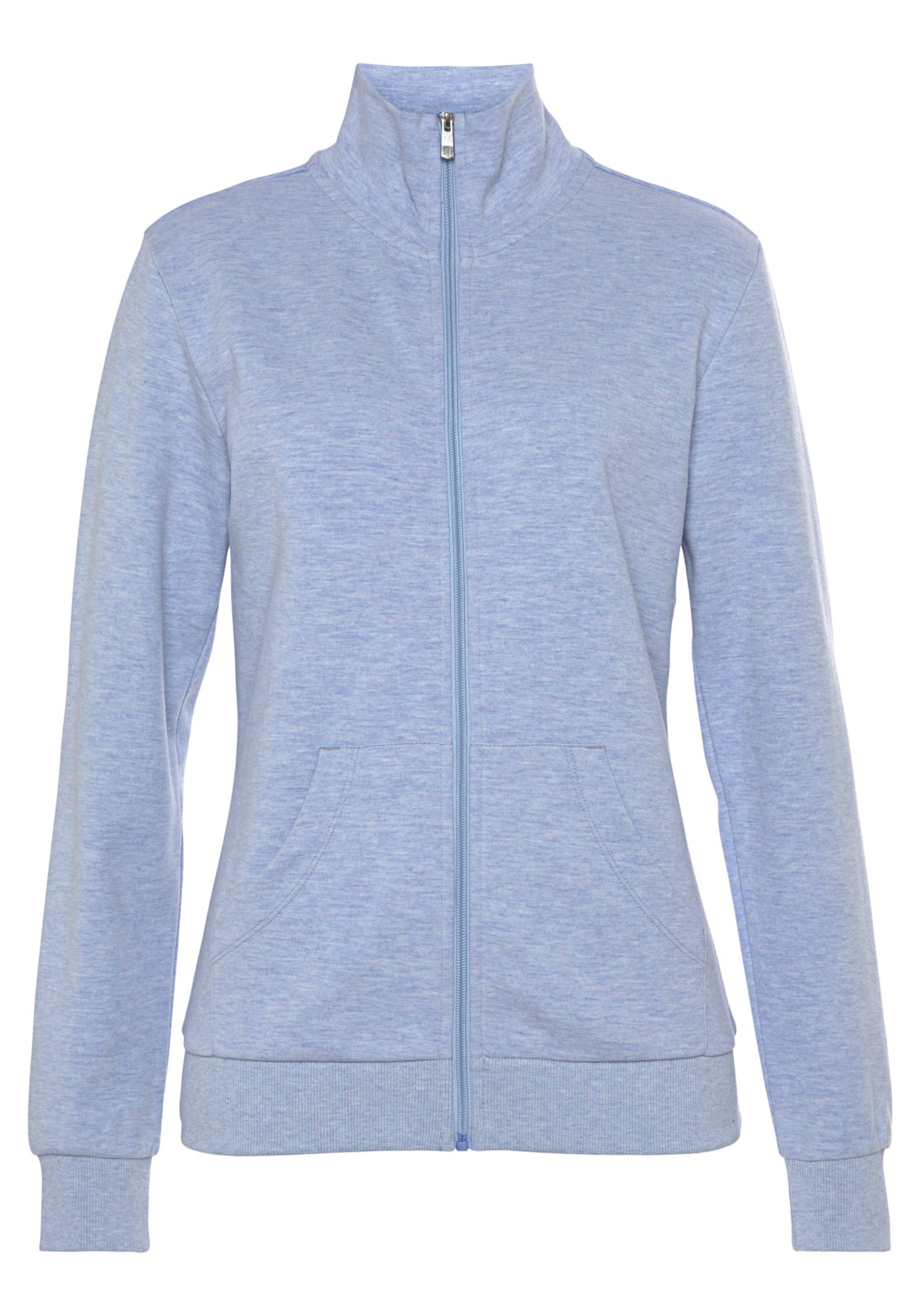 Sweatjacke in hellblau meliert von heine von heine