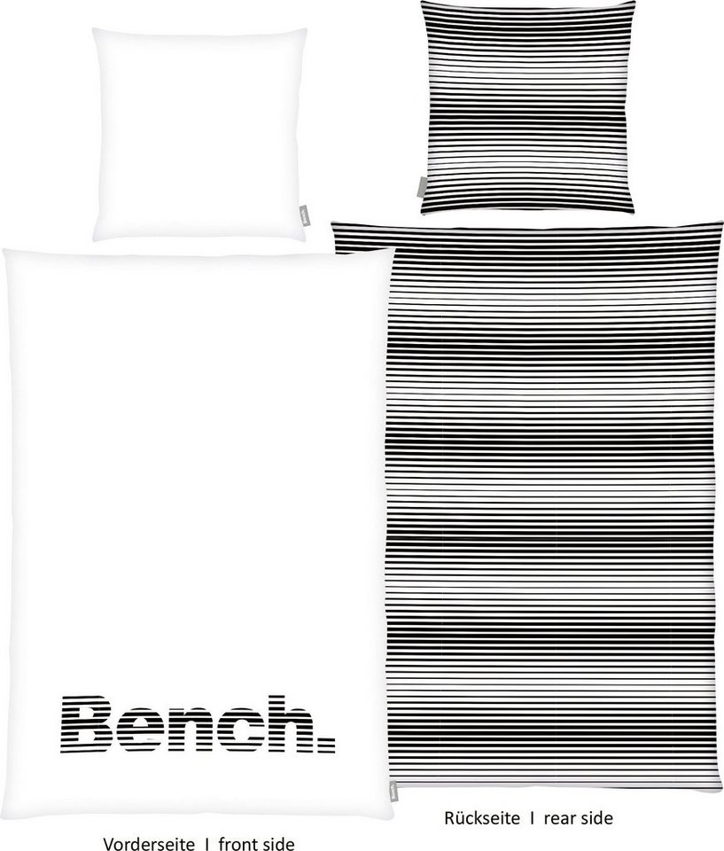 Bench. Wendebettwäsche Bench, Renforcé, mit Schriftzug von Bench.