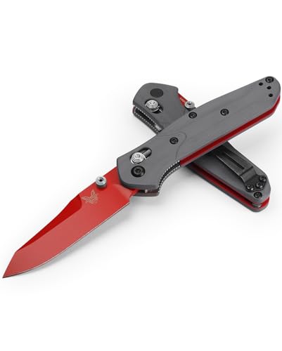 Benchmade 945RD-2401 Navaja MINI OSBORNE mango f.carbono acero Damasco Stromversorgung:, Mehrfarbig von Benchmade