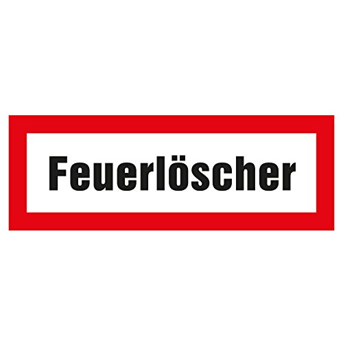 Brandschutzschild "Feuerlöscher" | 297x105 mm | rot/weiß | 1 Stück von Bender
