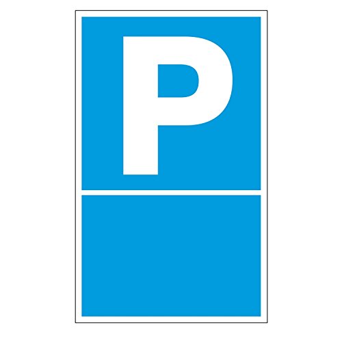 Hinweisschild "Parkplatz" | 150x250 mm | blau/weiß | 1 Stück von Bender