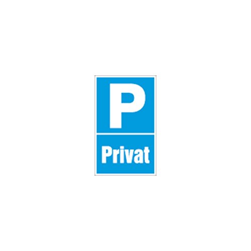 Hinweisschild "Parkplatz - Privat" | 150x250 mm | blau/weiß | 1 Stück von Bender