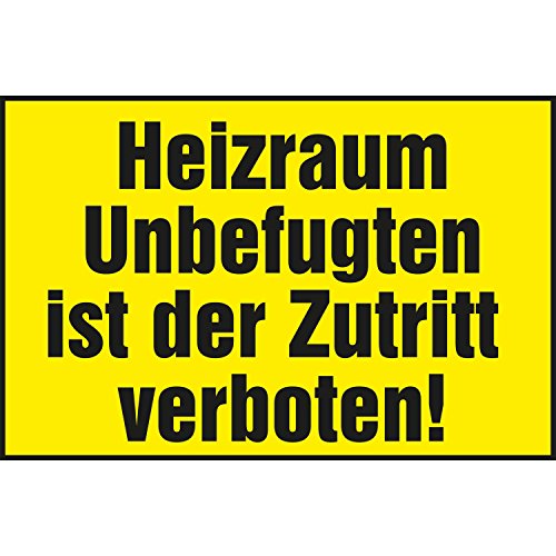 Verbotsschild "Heizraum" | 300x200 mm | gelb/schwarz | 1 Stück von Bender