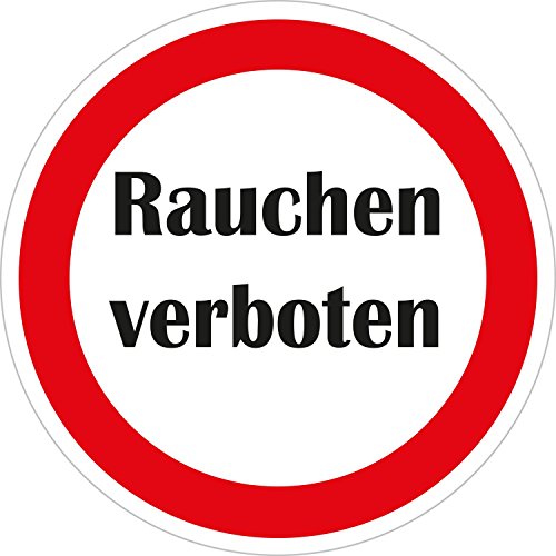 Verbotsschild "Rauchen verboten" | ø 200 mm | weiß/rot | 1 Stück von Bender