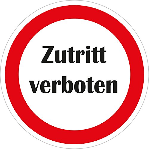 Verbotsschild "Zutritt verboten" | ø 200 mm | weiß/rot | 1 Stück von Bender
