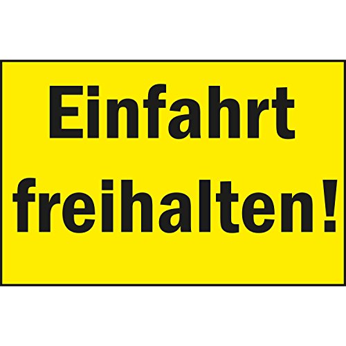 Warnschild "Einfahrt freihalten!" | 250x150 mm | gelb/schwarz | 1 Stück von Bender