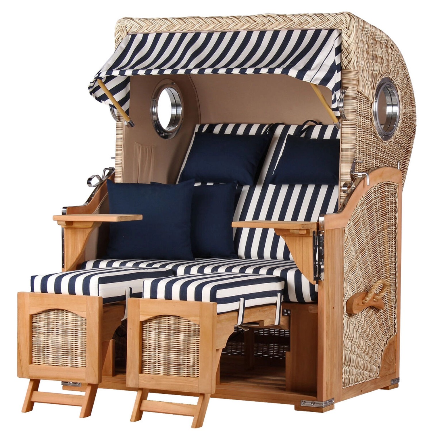 bene living Strandkorb Komplettset Ammersee Teak Bullauge PE Shell Modell 518 bene living Strandkorb Komplettset Ammersee Teak Bullauge PE Shell Modell 518 von Bene Living
