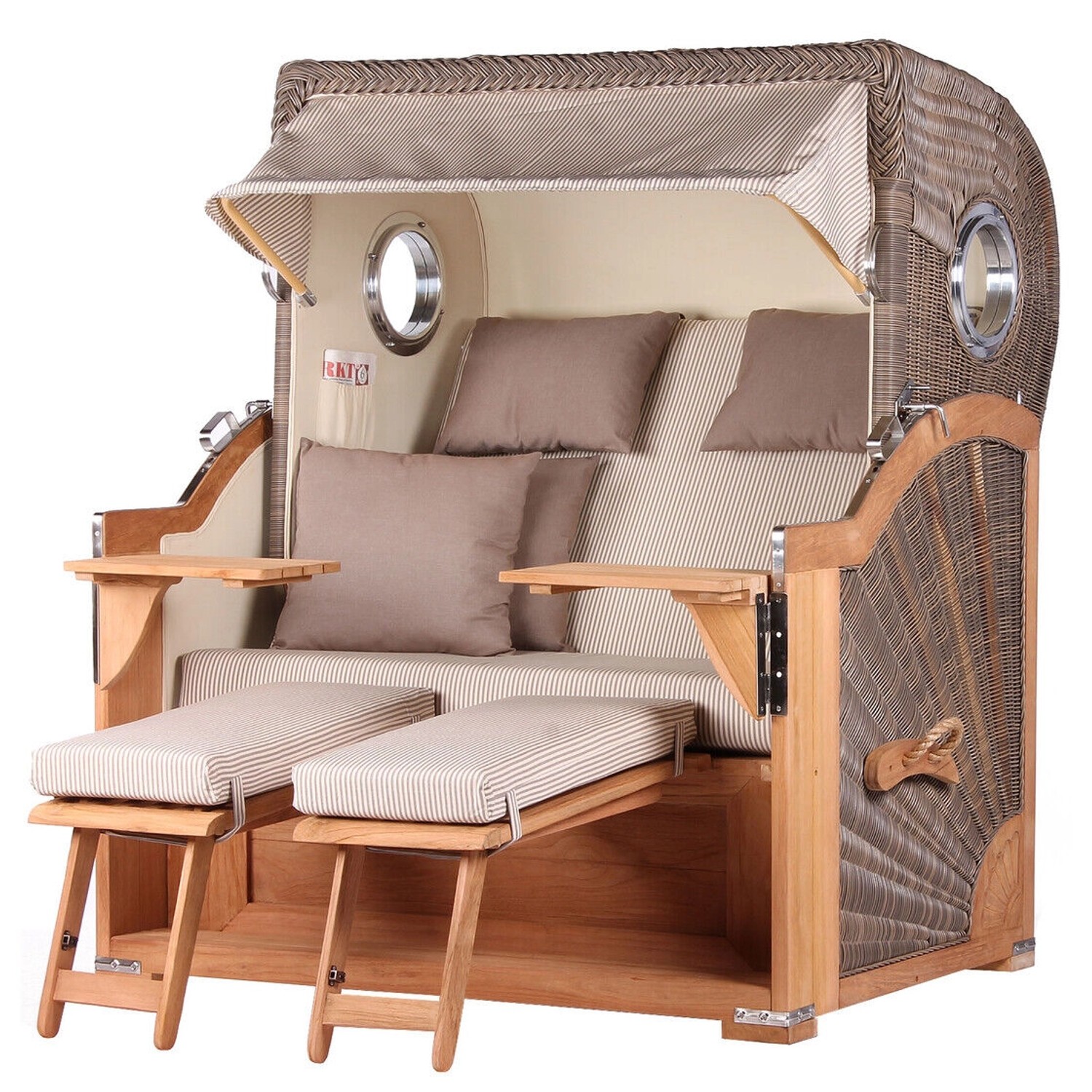 bene living Strandkorb Komplettset Königssee Teak Bullauge PE Grau Modell 510 bene living Strandkorb Komplettset Königssee Teak Bullauge PE Grau Modell 510 von Bene Living