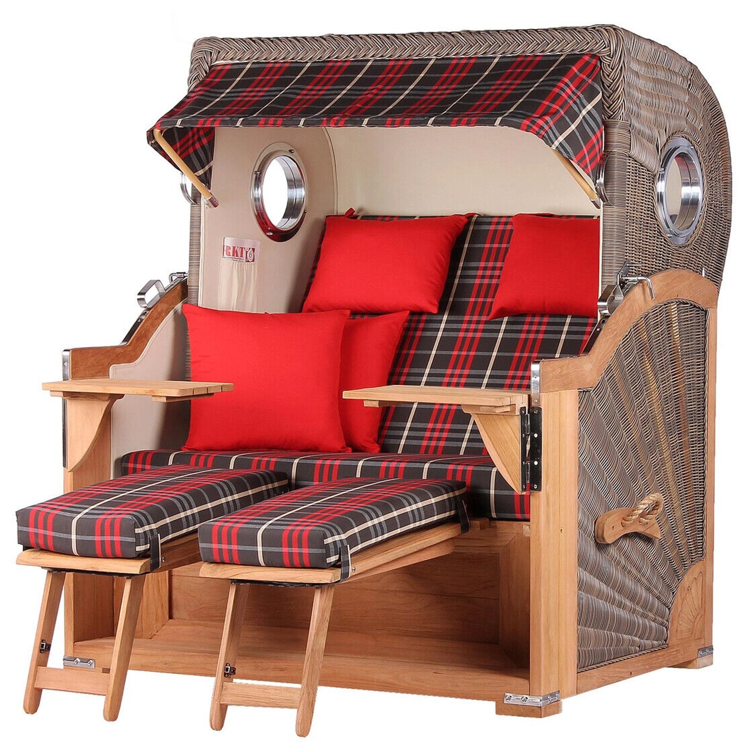 bene living Strandkorb Komplettset Königssee Teak Bullauge PE Grau Modell 529 bene living Strandkorb Komplettset Königssee Teak Bullauge PE Grau Modell 529 von Bene Living