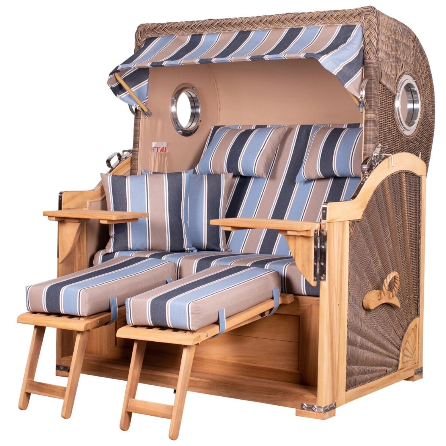 bene living Strandkorb Komplettset Königssee Teak Bullauge PE Grau Modell 580 bene living Strandkorb Komplettset Königssee Teak Bullauge PE Grau Modell 580 von Bene Living