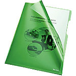 Bene Premium Sichthüllen 205000 DIN A4 Glasklar Grün PVC 150 Mikron 100 Stück von Bene