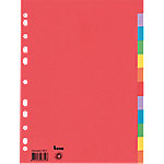 Bene Blanko Register DIN A4 Farbig Sortiert 12-teilig Pappkarton 11 Löcher 48319 12 Stück von Bene