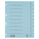 Bene 1 bis 10 Trennblätter DIN A4 Blau 10-teilig Pappkarton 6 Löcher 97300BL 100 Stück von Bene