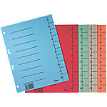 Bene Trend 1 bis 10 Trennblätter DIN A4 Farbig Sortiert 10-teilig Pappkarton 6 Löcher 100 Stück von Bene
