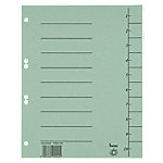 Bene Trend 1 bis 10 Trennblätter DIN A4 Grün 10-teilig Pappkarton 6 Löcher 100 Stück von Bene