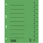 Bene Trend 1 bis 10 Trennblätter DIN A4 Grün 10-teilig Pappkarton 6 Löcher 50 Stück von Bene