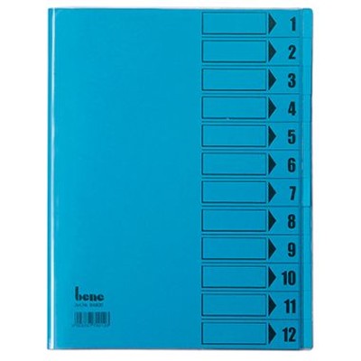Ordnungsmappe 084800BL DIN A4 12 Fächer PVC blau Ordnungsmappe 084800BL DIN A4 12 Fächer PVC blau von Bene