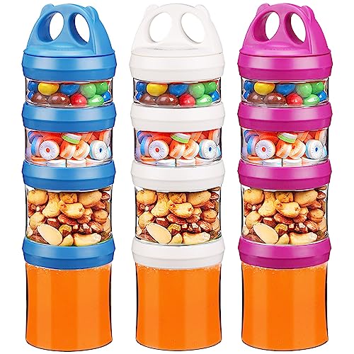 BeneLabel Snackdose Stapelbar, 3er Snackbox mit 4 Fächern Deckel Kinder Snackturm Behälter Aufbewahrungsbox 917ml Artikel Spender für Unterwegs Arbeit, Auslaufsicher & BPA Frei, Weiß/Rot/Blau BeneLabel Snackdose Stapelbar, 3er Snackbox mit 4 Fächern Deckel Kinder Snackturm Behälter Aufbewahrungsbox 917ml Artikel Spender für Unterwegs Arbeit, Auslaufsicher & BPA Frei, Weiß/Rot/Blau von BeneLabel