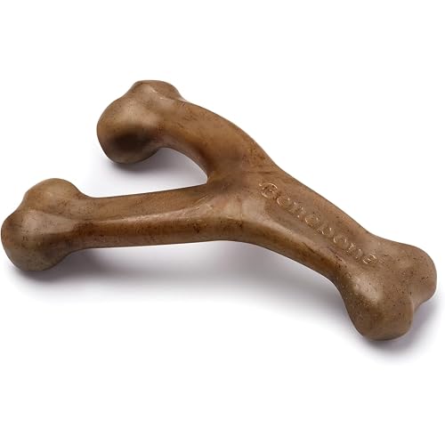Benebone Wishbone für Hunde, mittlerer Speckgeschmack – Knochenspielzeug für energiegeladenes Kauen von Benebone