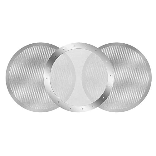 Benedik Wiederverwendbares 3 Pack Kaffee Filter Gewebe Aus Metall für die Kaffee Maschine Espresso Maschine, Silber von Benedik