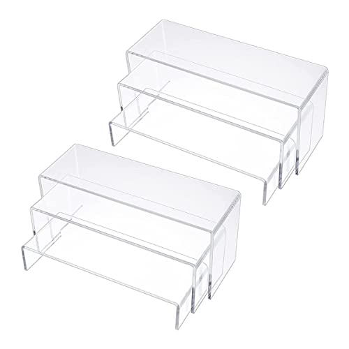 Benefischl Acryl Display Riser, Klares Rechteck SttNder ffr Display 6 SttCk von Benefischl
