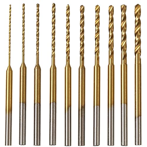 Benefischl -Twist-Bohrer-Set - 10 StüCk 0,6 Mm-2,2 Mm Kleiner Bohrer 2,35 Schaft HSS Mini-Gravierbohrer Lochbohrwerkzeug von Benefischl