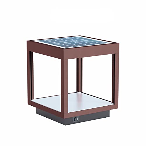 Beneito Faure Visor Solar-Außenlaterne IP65 – Solarenergie-LED-Aluminium-Tischlampe mit integriertem Panel 3,5 W, 120° Lichtstrom von 460 Lumen (Corten) von BENEITO FAURE