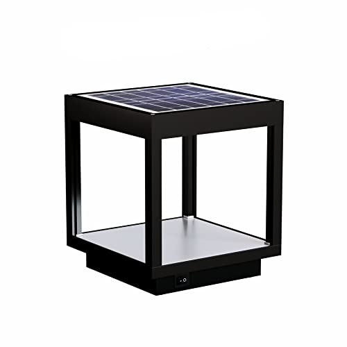 Beneito Faure Visor Solar-Außenlaterne IP65 – Solarenergie-LED-Aluminium-Tischlampe mit integriertem Panel 3,5 W, 120° Lichtstrom von 460 Lumen (Schwarz) von BENEITO FAURE