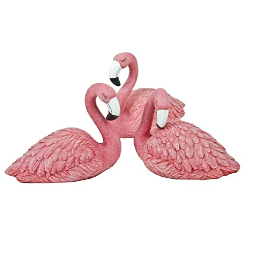 Benelando Gartenfigur Flamingo 3er Set Gartenskulptur Gartendeko Tier Tierfigur Garten von Benelando