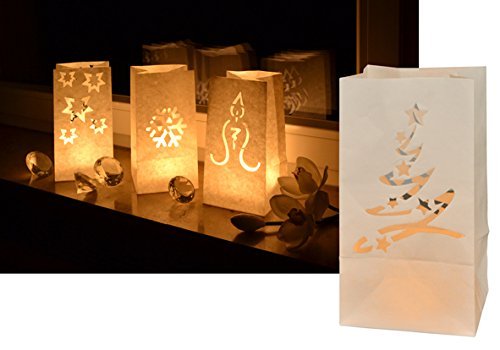 Benelando Schöne Tütenwindlichter 4 Motive - 8-24er Sets (8) von Benelando