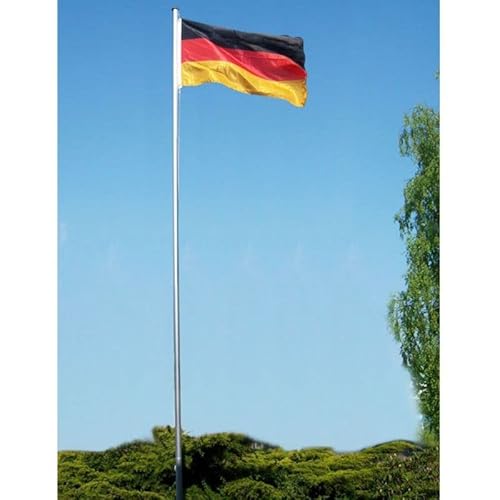 Stabiler 6,2 Meter Fahnenmast mit Flagge Seilzug Bodenhülse Flaggenmast Fahnenstange von Benelando